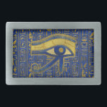 Gold Egyptian Eye of Horus - Wadjet Lapis Lazuli Belt Buckle<br><div class="desc">Gold Egyptian Eye of Horus - Wadjet Lapis Lazuli</div>