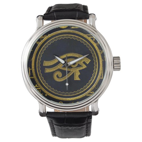 Gold Egyptian Eye of Horus _ Wadjet Watch