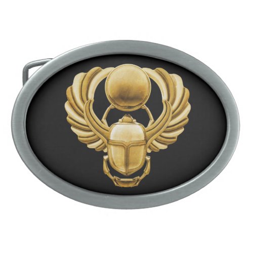 Gold Egyptian Scarab Belt Buckle