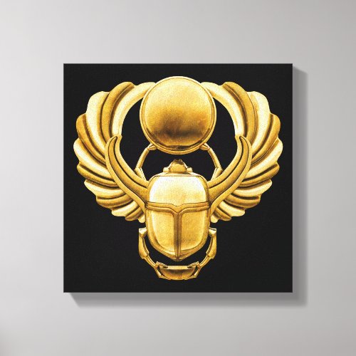 Gold Egyptian Scarab Canvas Print