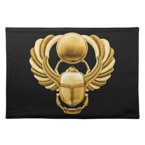 Gold Egyptian Scarab Cloth Placemat