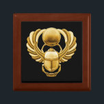 Gold Egyptian Scarab Jewelry Box<br><div class="desc">Gold Egyptian art based on the hieroglyph of the scarab,  traditionally a good luck symbol.</div>