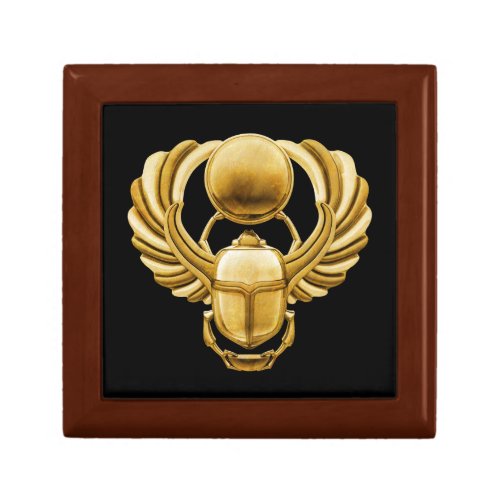 Gold Egyptian Scarab Jewelry Box