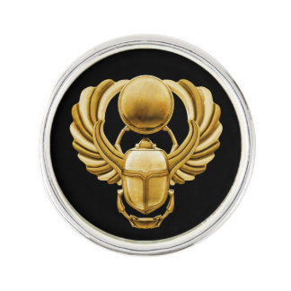 Gold Egyptian Scarab Lapel Pin