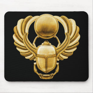 Gold Egyptian Scarab Mouse Pad
