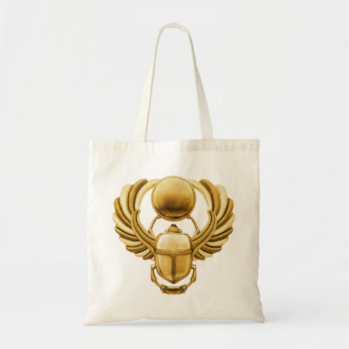 Gold Egyptian Scarab Tote Bag