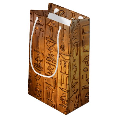 Gold Egyptian Script Gift Bag