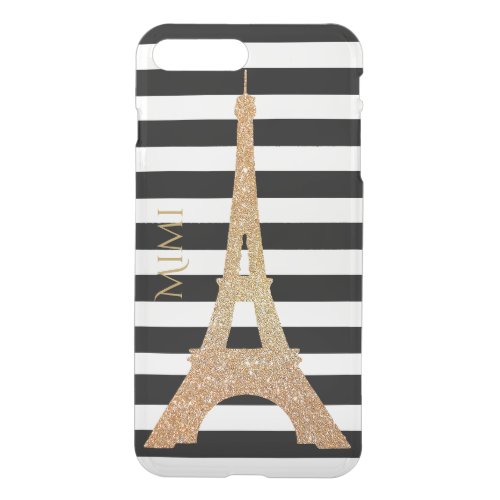 Gold Eiffel Tower Clear iPhone7 Plus Case