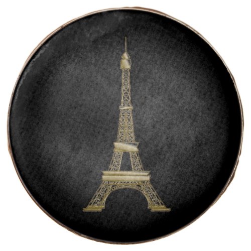 Gold Eiffel Tower French Black Chocolate Dipped Oreo