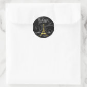 gold Eiffel Tower French wedding Seals (Bag)
