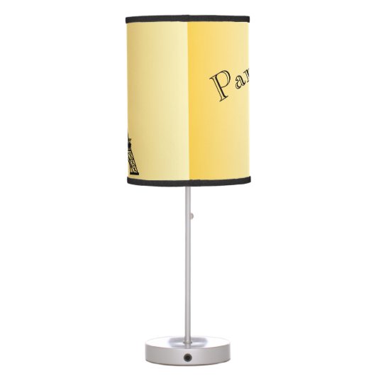 Gold Eiffel  Tower Lamp (Back)