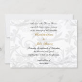 gold eiffel tower Paris wedding invitation (Back)