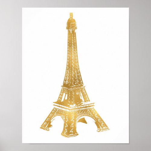 Gold Eiffel Tower Poster