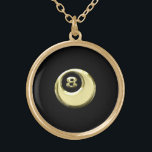 Gold Eight Ball Plated Necklace<br><div class="desc">Gold Eight Ball - Designed by Norman Reutter</div>