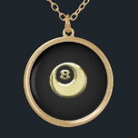 Gold Eight Ball Plated Necklace<br><div class="desc">Gold Eight Ball - Designed by Norman Reutter</div>