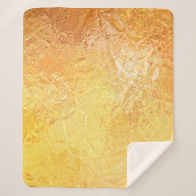 Gold Elegance: Abstract Luxurious Background Sherpa Blanket (Front)