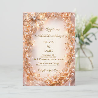 Gold Elegance Royal Wedding Invitation