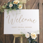 Gold Elegant Calligraphy Bridal Shower Welcome  Foam Board<br><div class="desc">Gold Elegant Calligraphy Bridal Shower Welcome Sign</div>