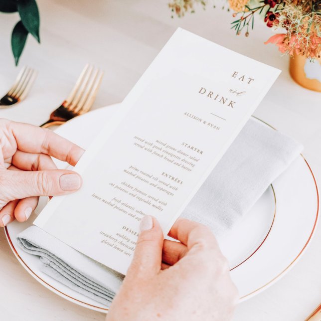 Gold Elegant Calligraphy Wedding Menu (Creator Uploaded)