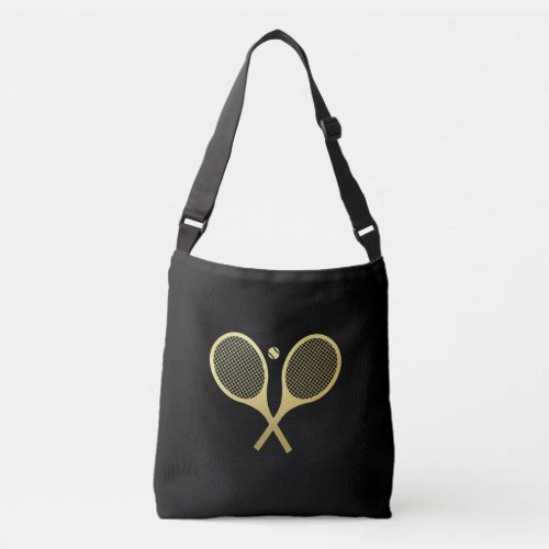 Gold Elegant Chic Classic Tennis   Crossbody Bag