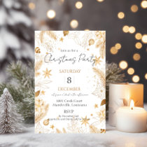 Gold Elegant Christmas Party Invitation