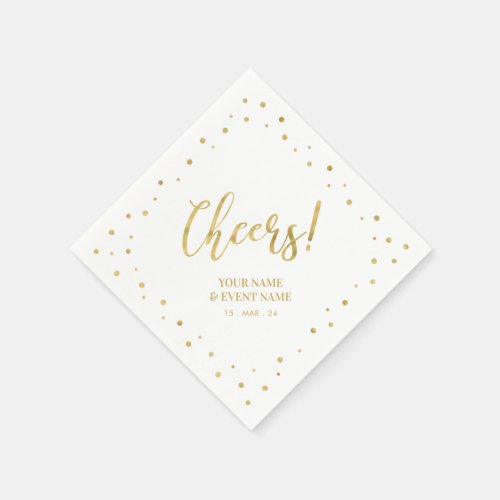 Gold Elegant Classic Cheers All Occasions Party Napkins