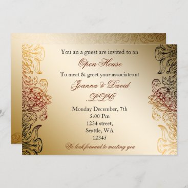 gold elegant Corporate party Invitation