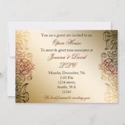 gold elegant Corporate party Invitation | Zazzle