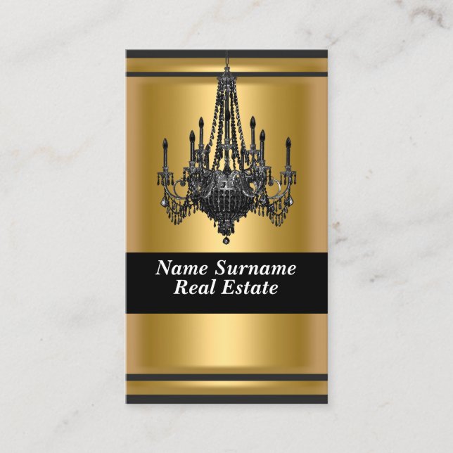 Gold Elegant designer Business Card (Front)