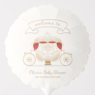 Gold Elegant Fairy Carriage Baby Shower Welcome  Balloon