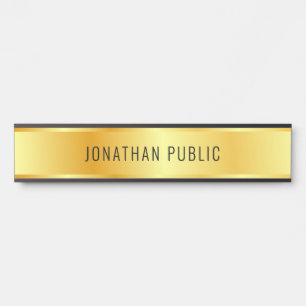 Gold Elegant Glamorous Modern Trendy Template Door Sign