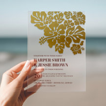 Gold - Elegant Hibiscus Beach Wedding