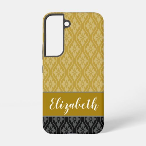 Gold Elegant Japanese Tatewaku Pattern Samsung Galaxy S22 Case