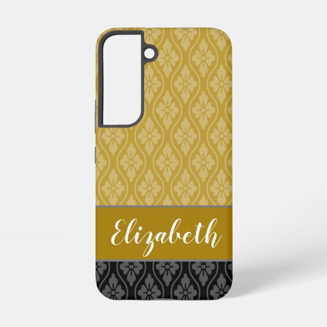 Gold Elegant Japanese Tatewaku Pattern Samsung Galaxy Case (Back)