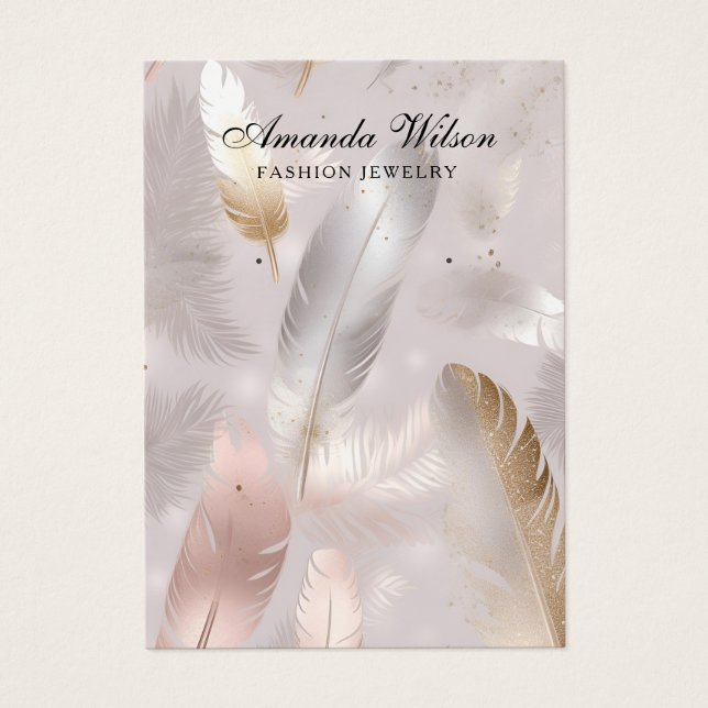 Gold Elegant Jewelry Earring Display Card  (Front)