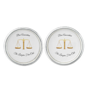 Gold Elegant Lawyers Personalised Script Cuff Link