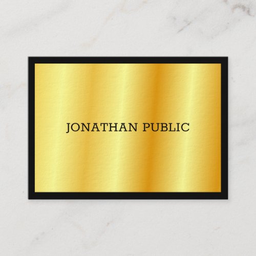 Gold Elegant Luxury Personalized Template Modern Business Card