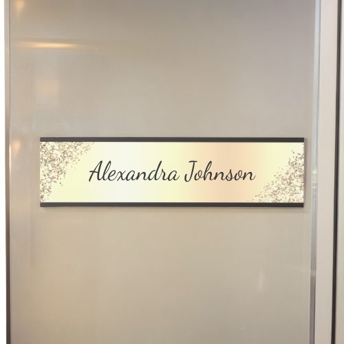 Gold Elegant Modern Professional Office Door Sign