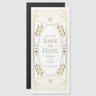 Gold Elegant Mystical Tarot Card Save the Date
