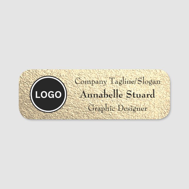 Gold Elegant Name Tag (Front)