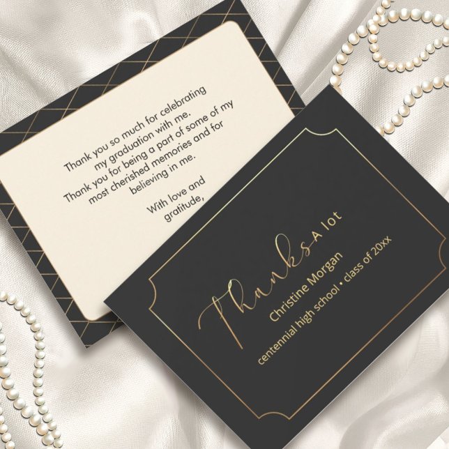 Gold Elegant Ornate Romantic Flat Holiday Card (#graduationthankyoucard #vintage #handlettered #script #blackandgold )