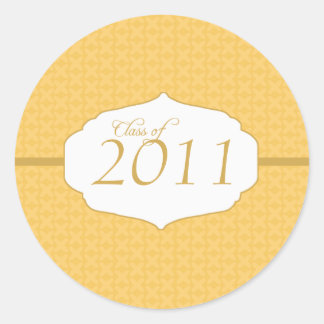 Gold elegant pattern graduation class of stickers