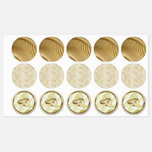 Gold Elegant Ripple Effect Labels
