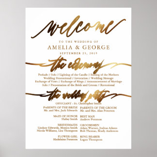 Gold Elegant Script Typography Poster