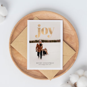 Gold Elegant Simple Family Christmas Card