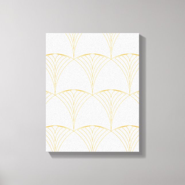Gold, elegant simple luxurious traditional pattern canvas print (Front)