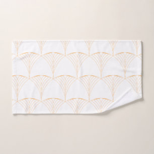 Gold, elegant simple luxurious traditional pattern hand towel 