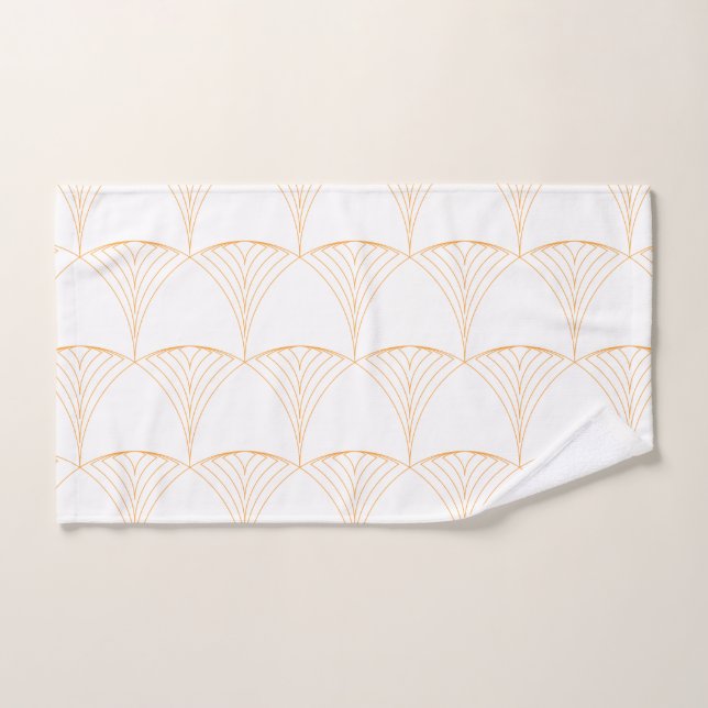 Gold, elegant simple luxurious traditional pattern hand towel  (Hand Towel)