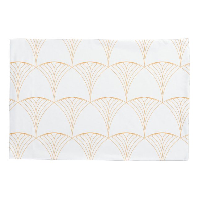Gold, elegant simple luxurious traditional pattern pillow case (Back)