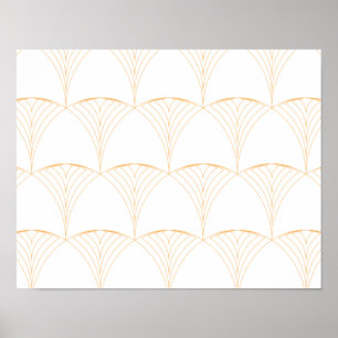 Gold, elegant simple luxurious traditional pattern poster
